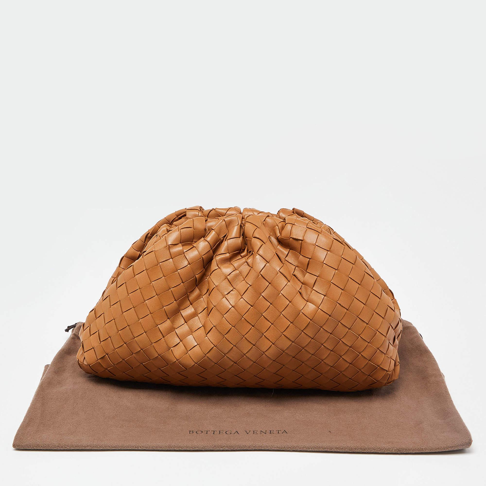 Bottega Veneta Brown Intrecciato Leather The Pouch Clutch 7