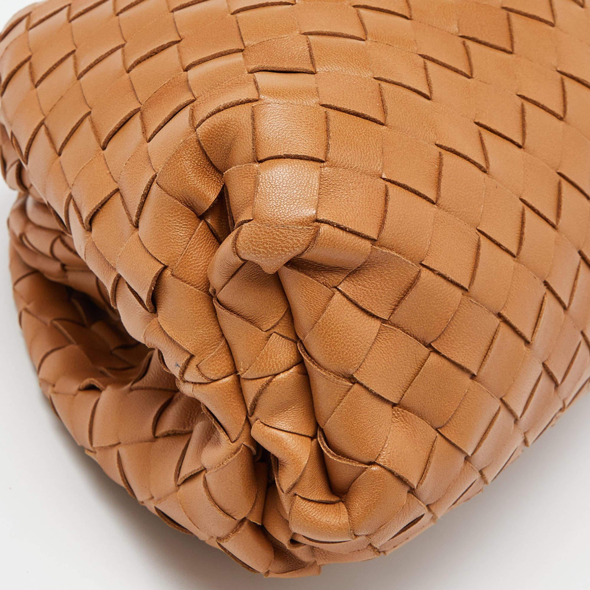 Bottega Veneta Brown Intrecciato Leather The Pouch Clutch 1