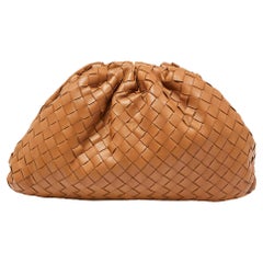 Bottega Veneta Brown Intrecciato Leather The Pouch Clutch