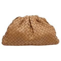 Bottega Veneta Brown Intrecciato Leather The Pouch Clutch