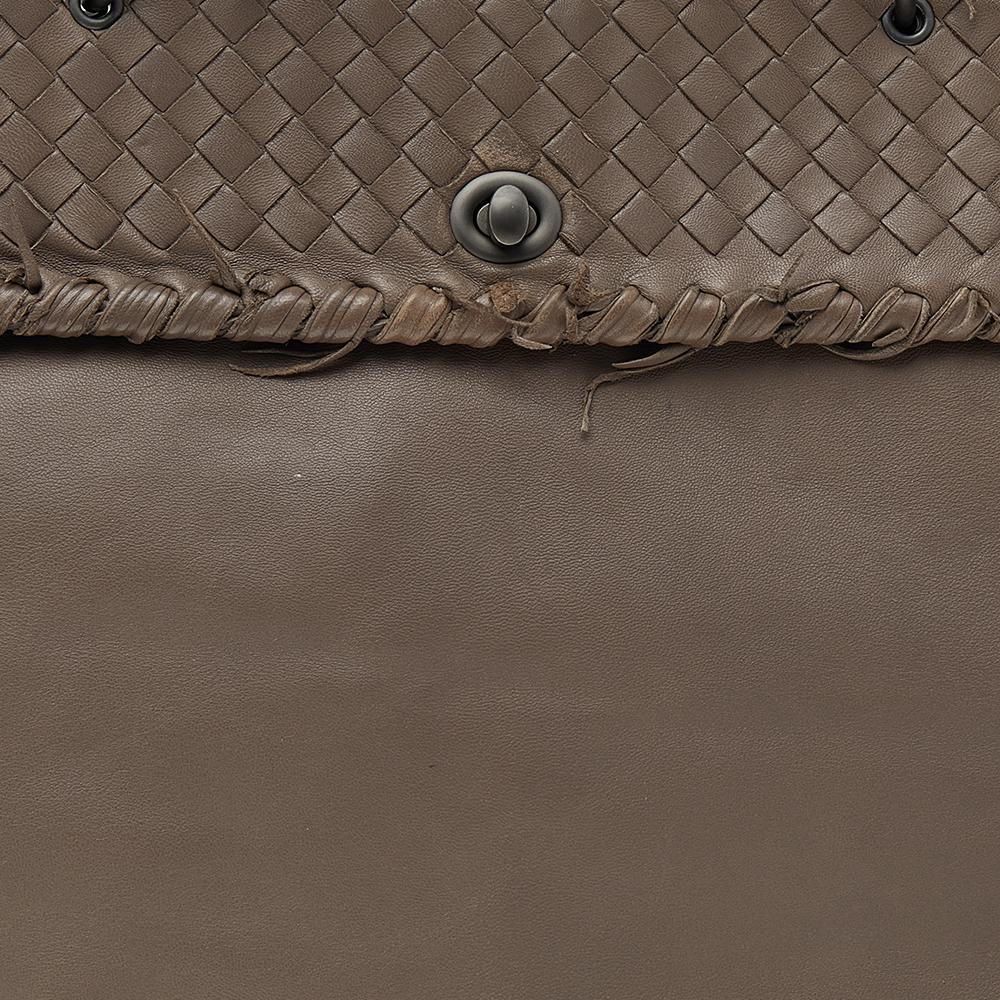 Bottega Veneta Brown Intrecciato Leather Tina Top Handle Bag 7