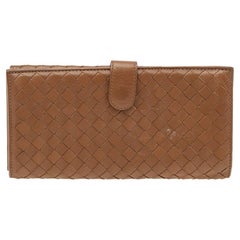 Bottega Veneta Brown Intrecciato Leather Wallet