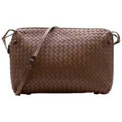 Bottega Veneta Braun Intrecciato Nappa Nodini Tasche