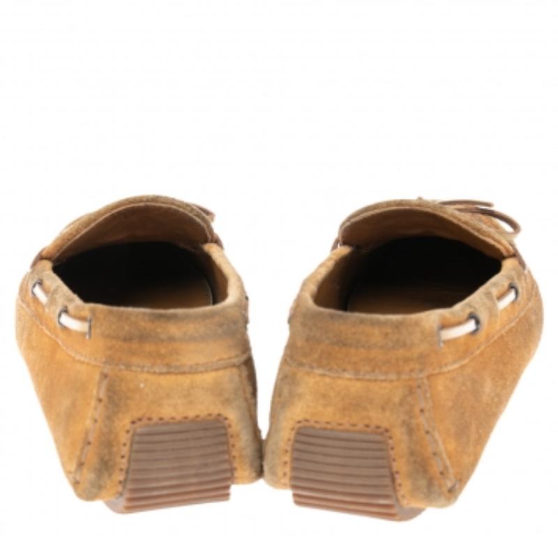 Marron Bottega Veneta Mocassins en daim avec nœud Brown Intrecciato Taille 37 en vente