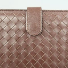 BOTTEGA VENETA Brown Intrecciato Woven Leather Ipad Tablet Case