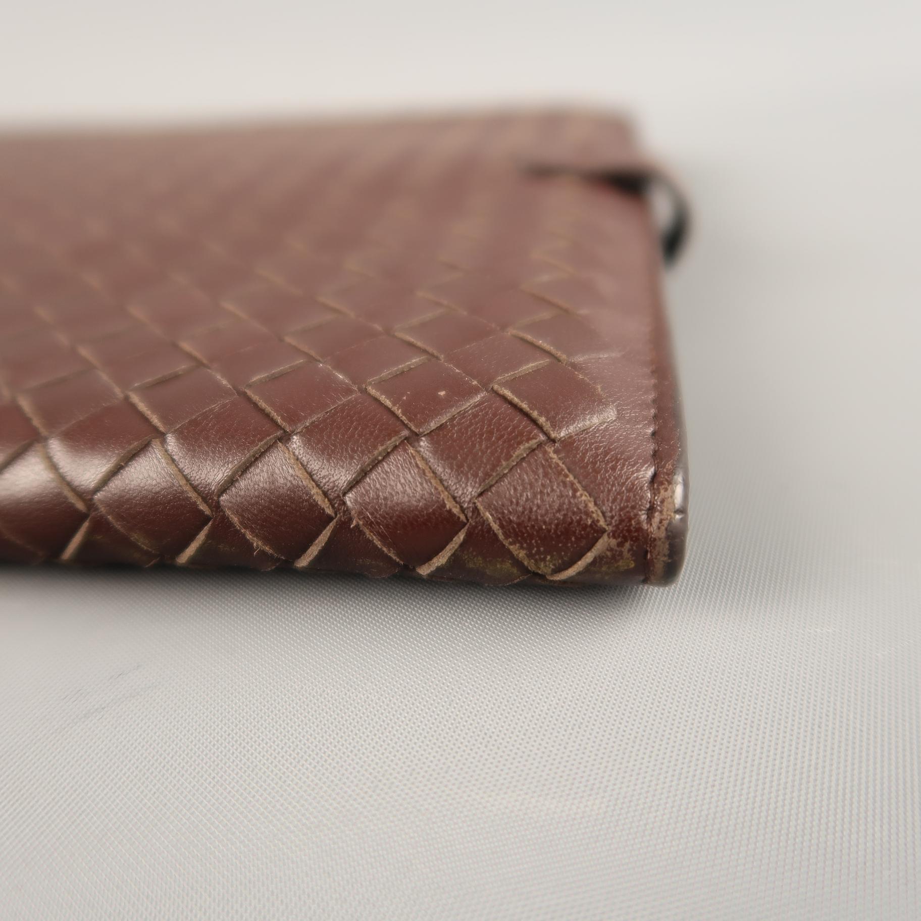 BOTTEGA VENETA Brown Intrecciato Woven Leather Ipad Tablet Case 3