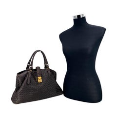 Bottega Veneta Brown Intrecciato Woven Leather Roma Tote Shoulder Bag