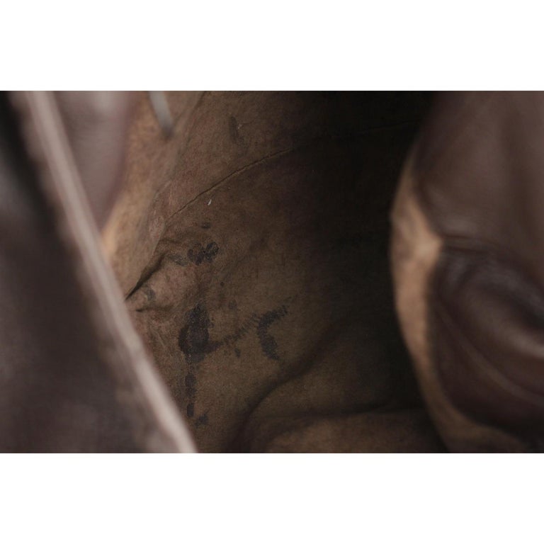 Bottega Brown Leather Baseball Hobo Shoulder Bag For Sale at 1stDibs