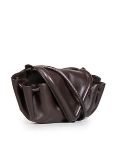 Bottega Veneta Brown Leather Beak Cross-Body Bag