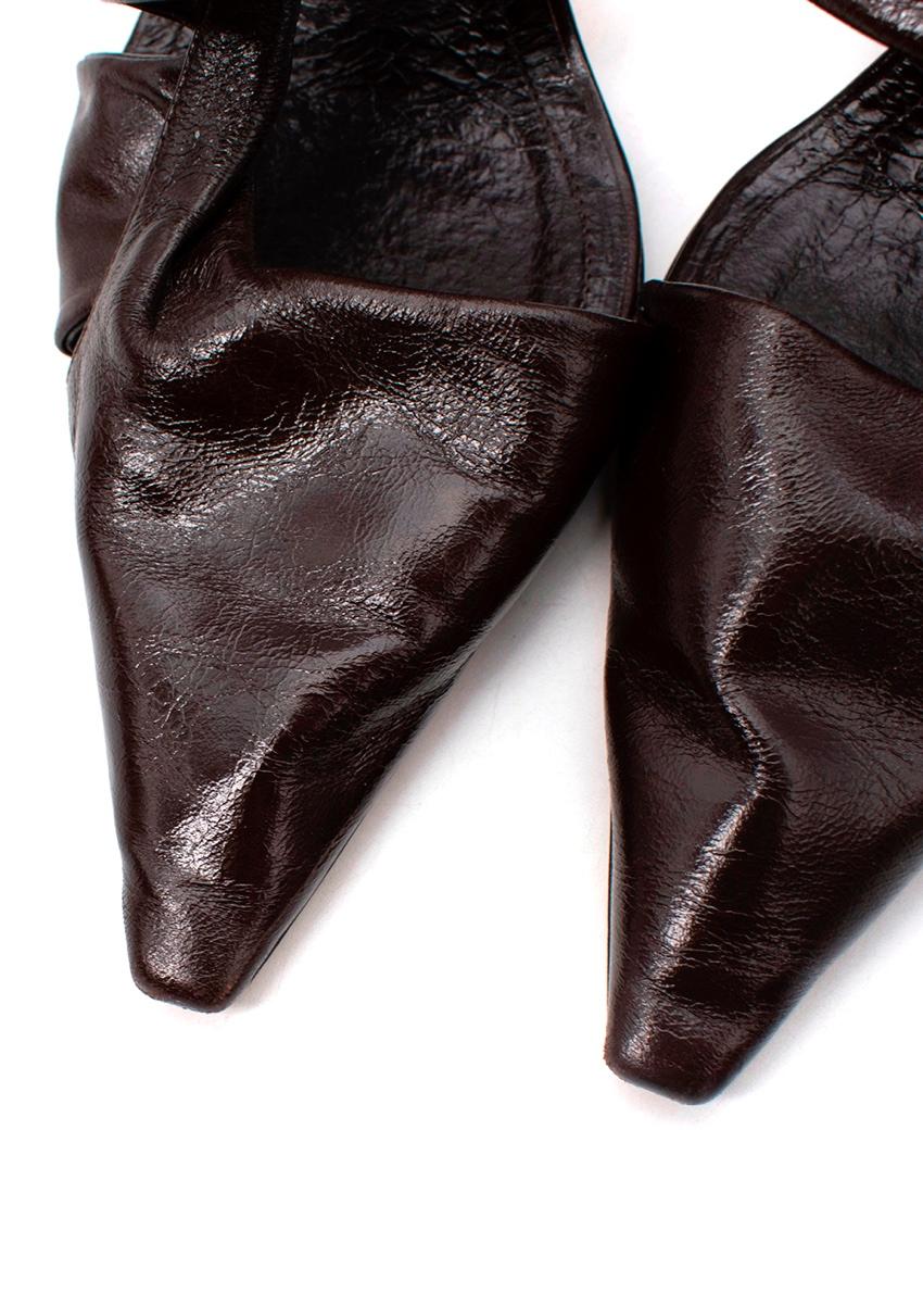 Braune BV Point Slingback-Pumps aus Leder von Bottega Veneta Damen im Angebot