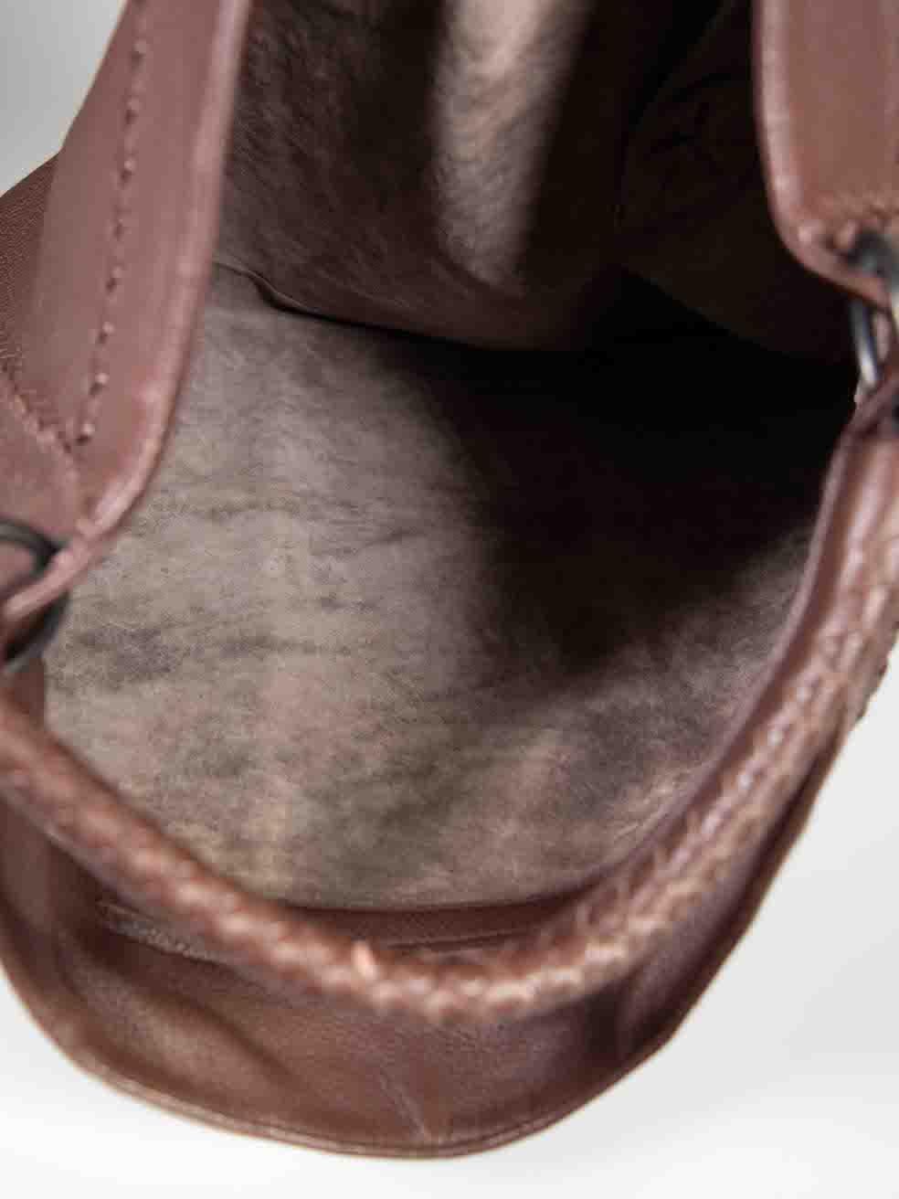 Bottega Veneta Brown Leather Cervo Hobo For Sale 1