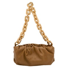 Bottega Veneta Brown Leather Chain Pouch Shoulder Bag