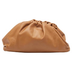 Bottega Veneta Brown Leather Classic The Pouch Clutch
