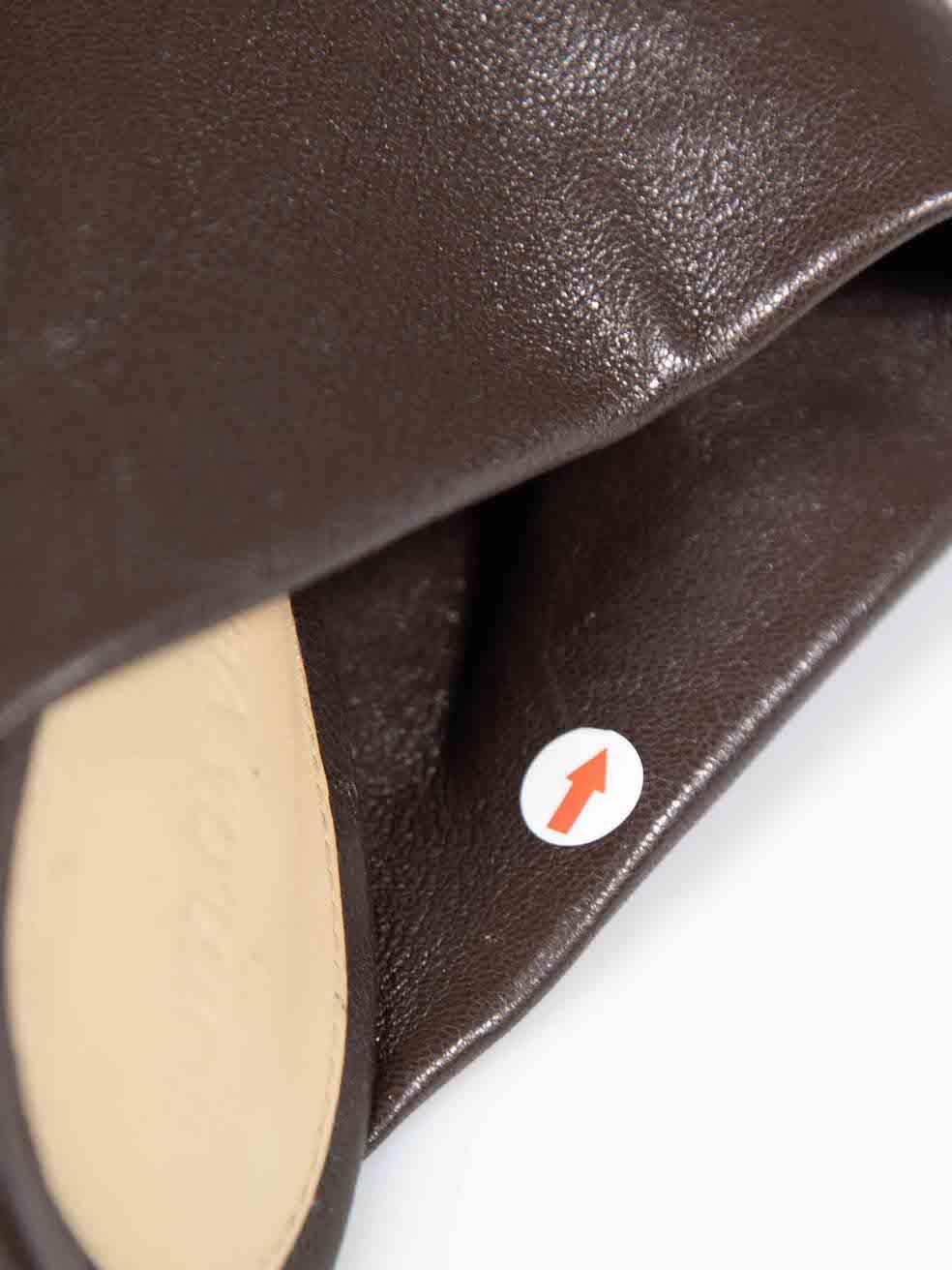 Bottega Veneta Brown Leder Dot Sock Mules Größe IT 37.5 im Angebot 1