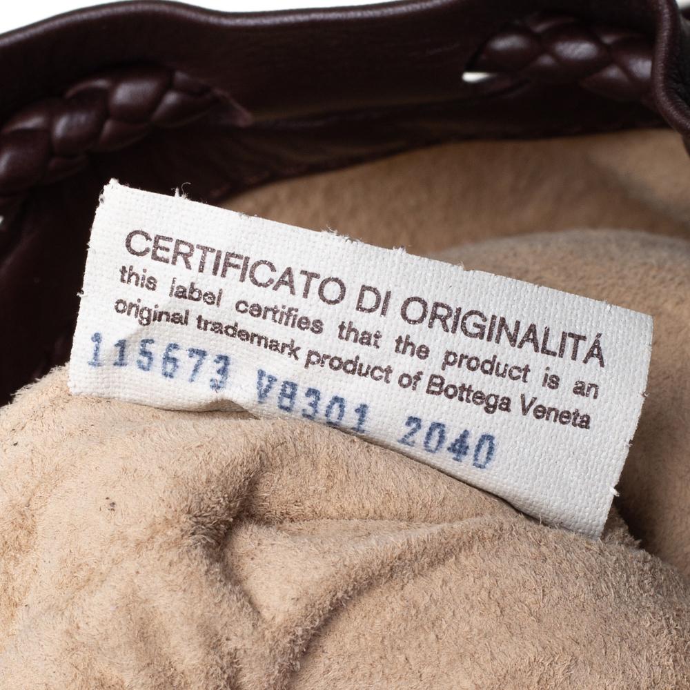 Kleine Tasche aus braunem Leder mit Fransen von Bottega Veneta 4