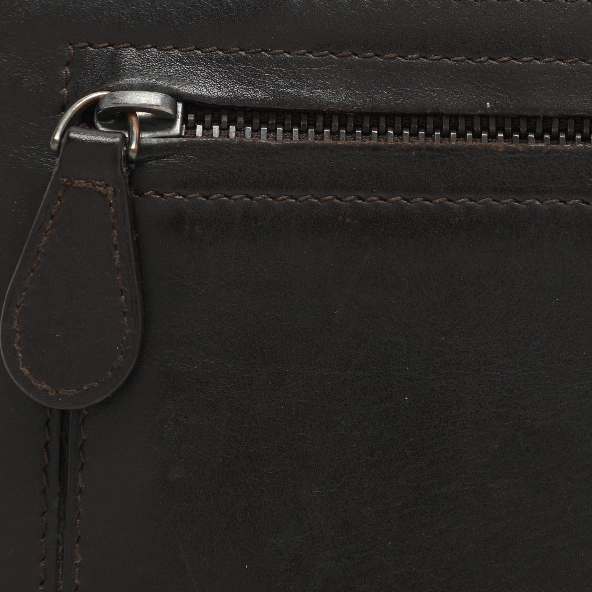 Men's Bottega Veneta Brown Leather Intrecciato Card Holder
