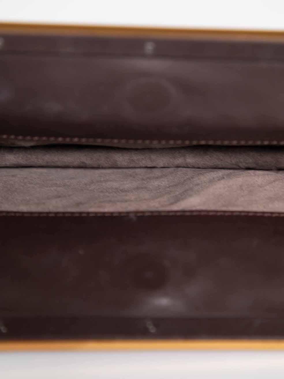 Bottega Veneta Brown Leather Intrecciato Clutch For Sale 1