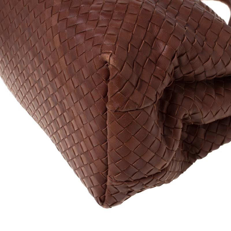 Bottega Veneta Brown Leather Intrecciato Montaigne Satchel 3