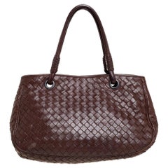 Bottega Veneta Brown Leather Intrecciato Tote