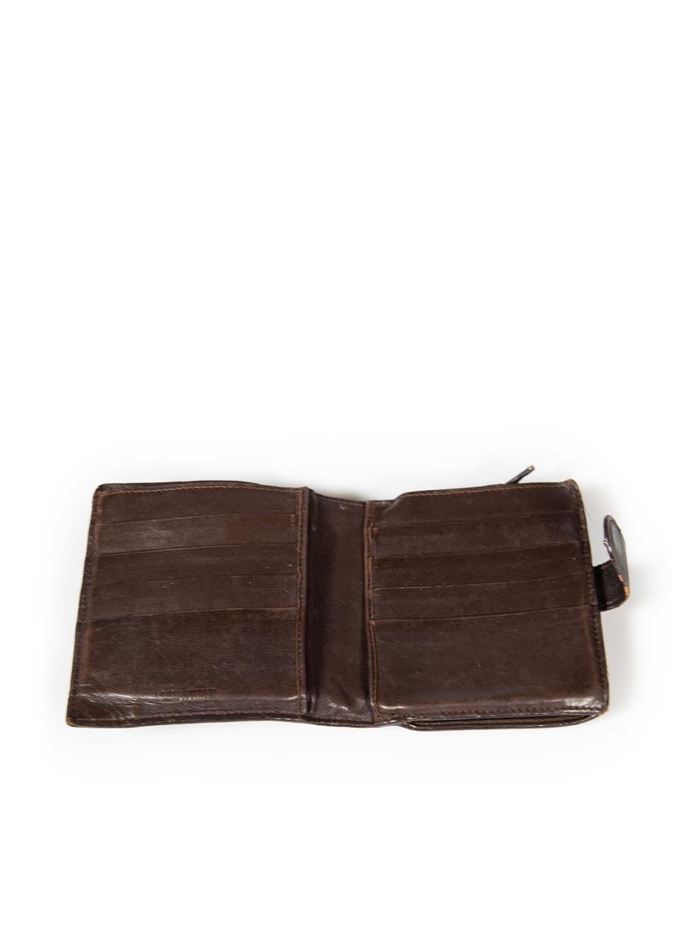 Bottega Veneta Brown Leather Intrecciato Wallet For Sale 1
