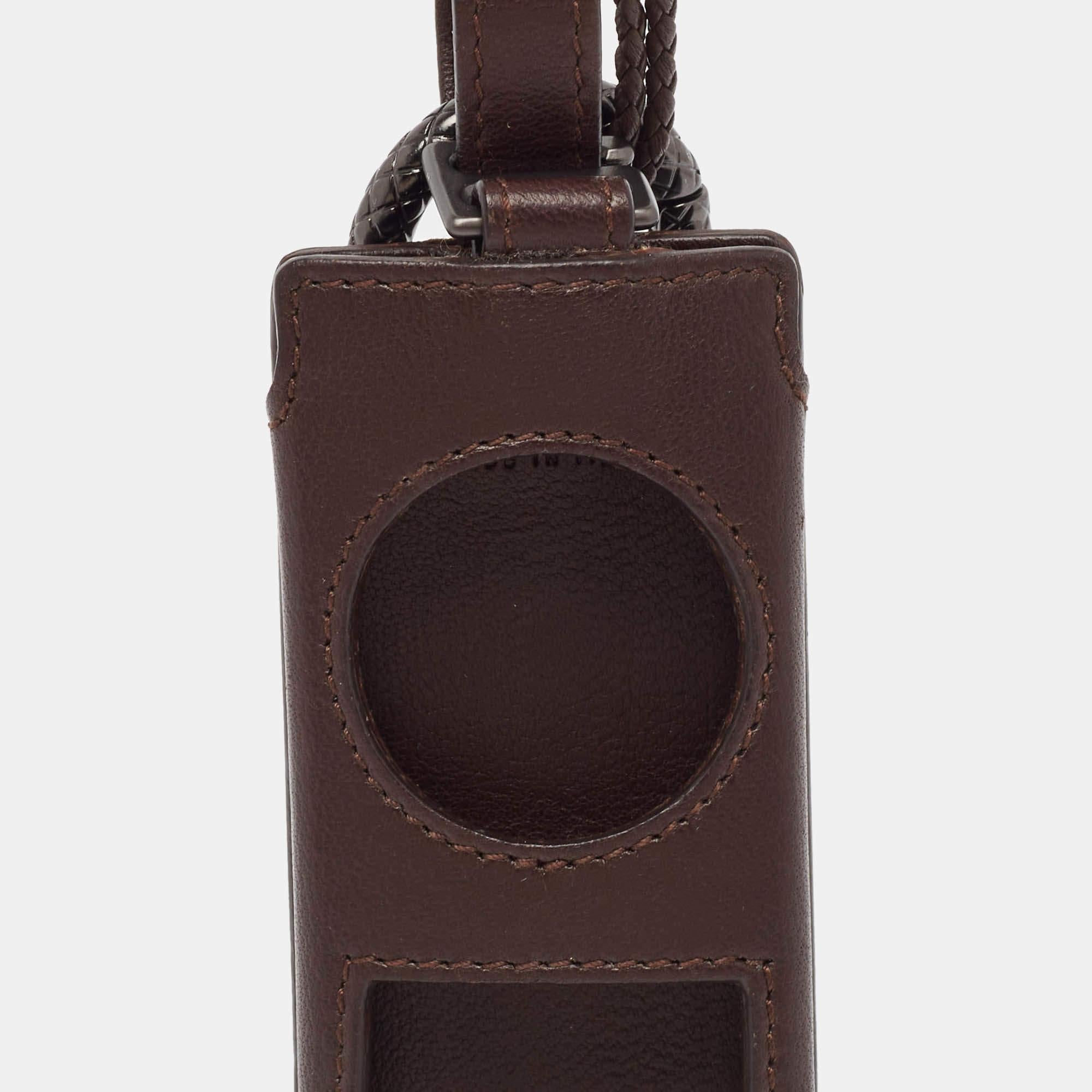 Black Bottega Veneta Brown Leather iPod Nano Case For Sale