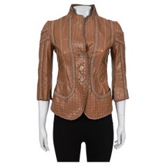 Giacca in pelle marrone Bottega Veneta - Taglia IT40 / S