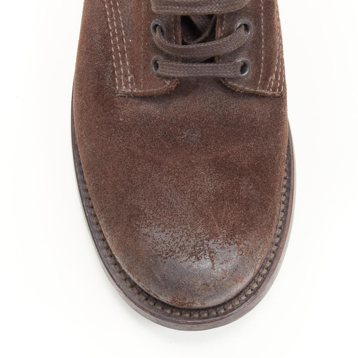 BOTTEGA VENETA brown leather lace up ankle boots EU40 US7 For Sale 1