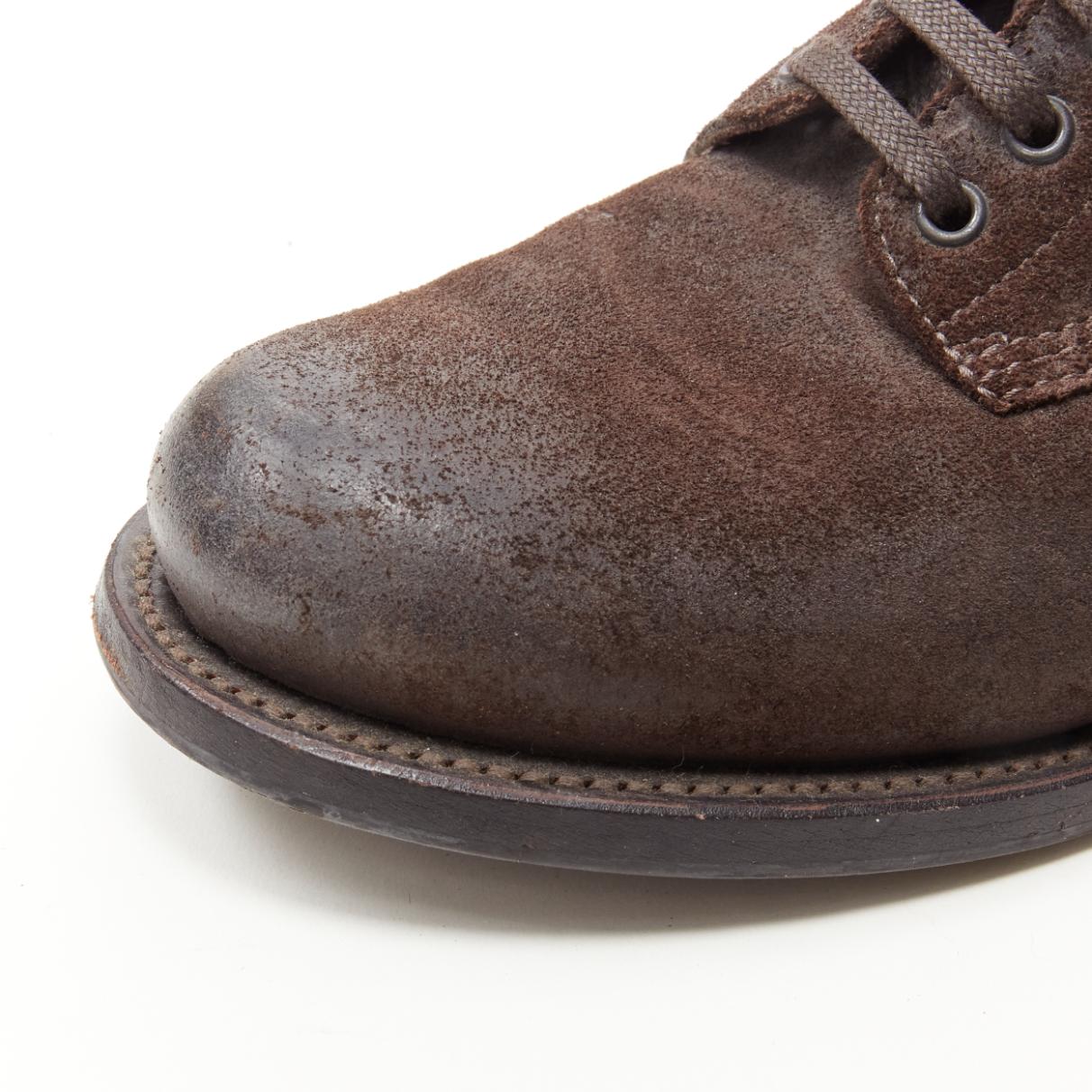 BOTTEGA VENETA brown leather lace up ankle boots EU40 US7 For Sale 2