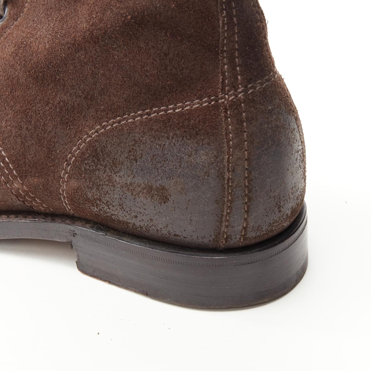 BOTTEGA VENETA brown leather lace up ankle boots EU40 US7 4