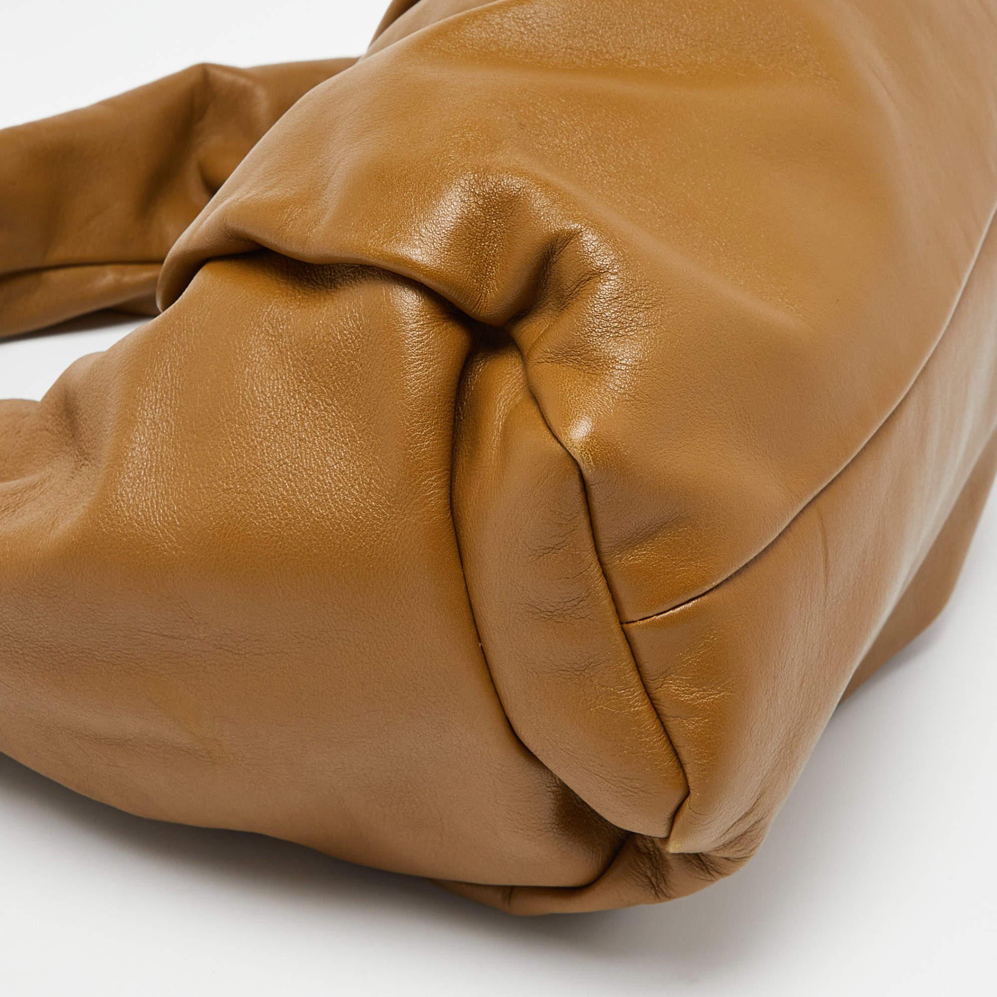 Bottega Veneta Brown Leather Medium The Shoulder Pouch Bag 3