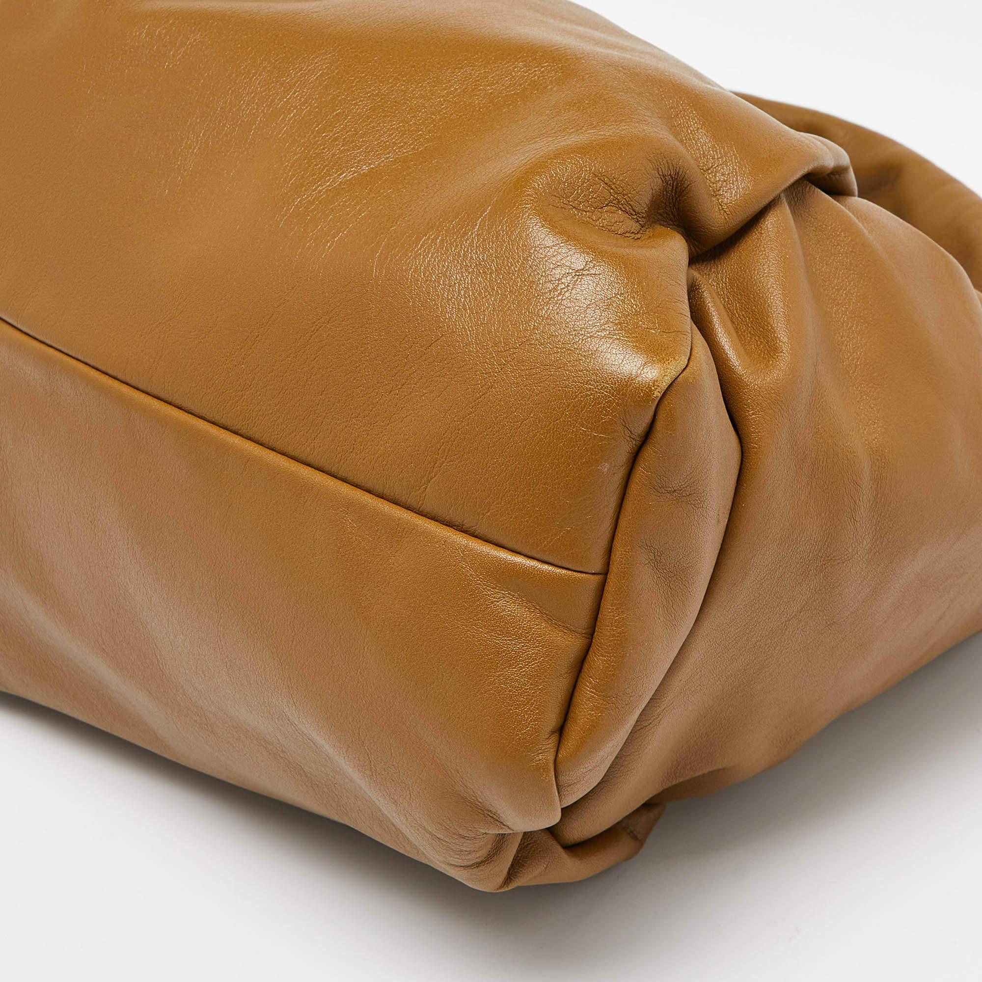 Bottega Veneta Brown Leather Medium The Shoulder Pouch Bag 4