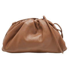 Bottega Veneta Brown Leather Mini The Pouch Clutch Bag