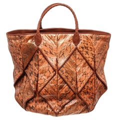 Bottega Veneta Brown Leather Origami Shopper Tote Bag