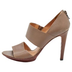 Bottega Veneta Brown Leder Plateau Sandalen Größe 36