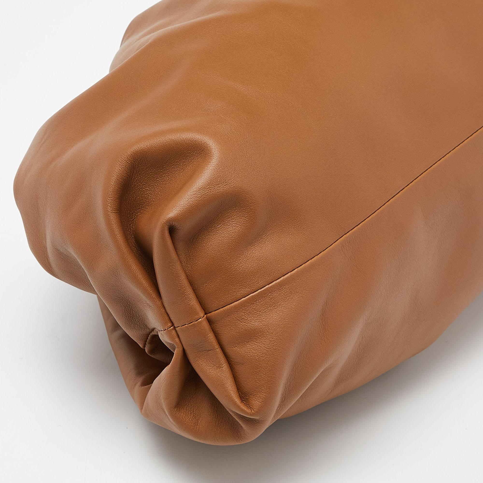 Bottega Veneta Brown Leather The Pouch Clutch 6