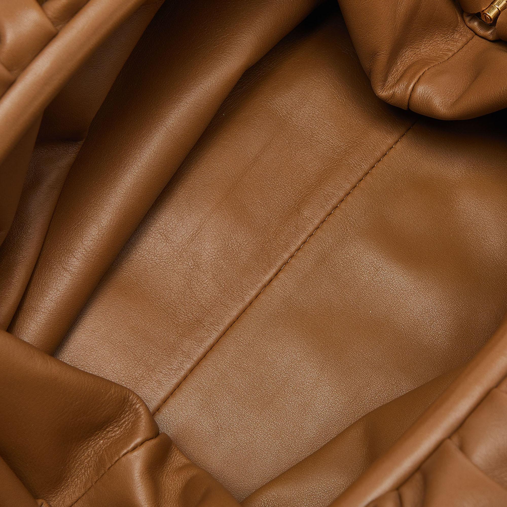 Bottega Veneta Brown Leather The Pouch Clutch 3