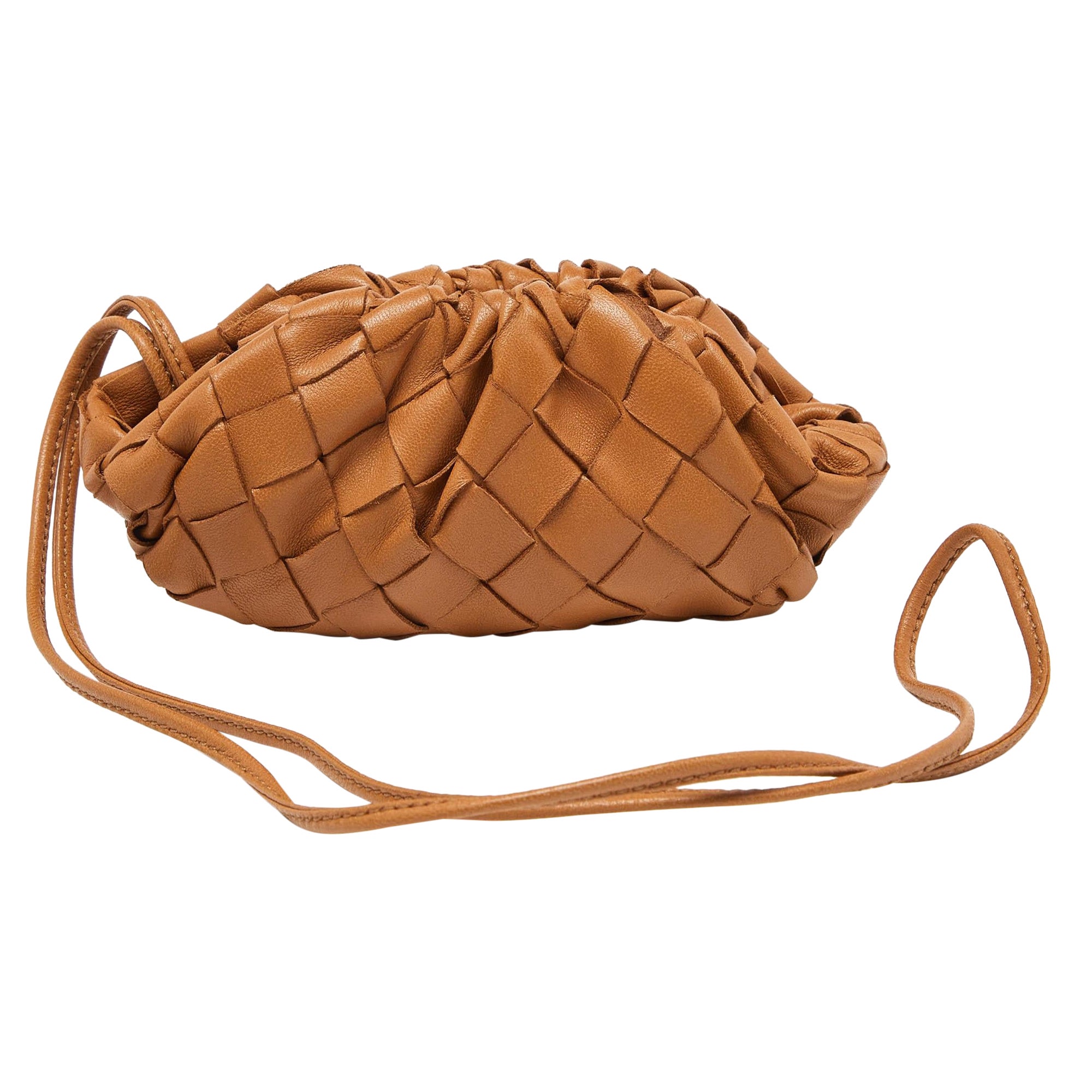 Bottega Veneta Brown Leather The Pouch Coin Purse