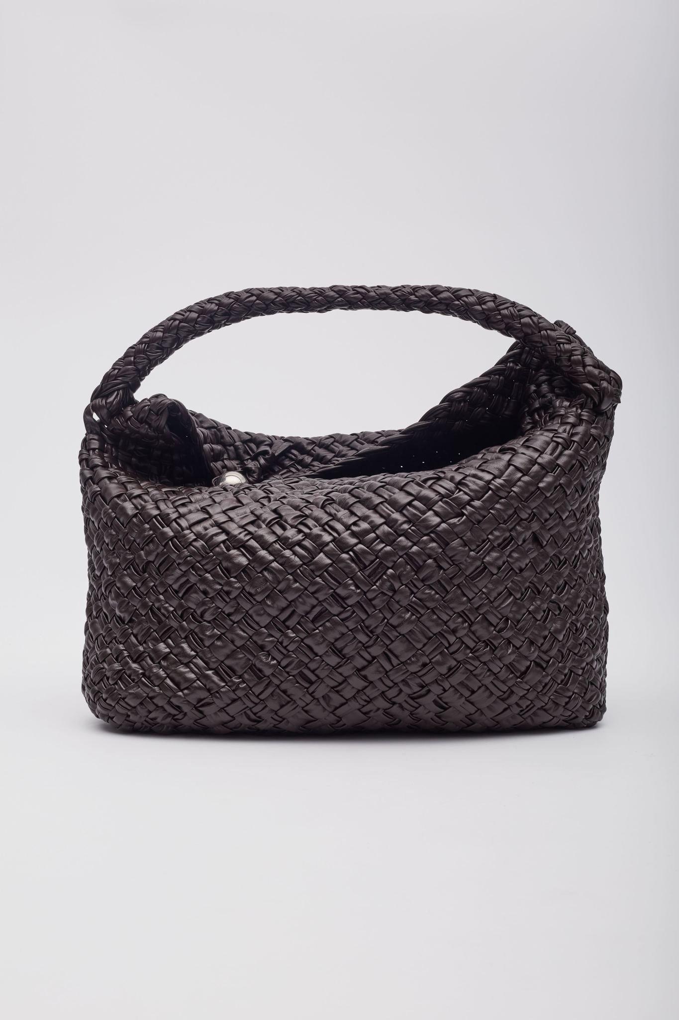 Black Bottega Veneta Brown Leather Tosca Hobo Bag XL For Sale