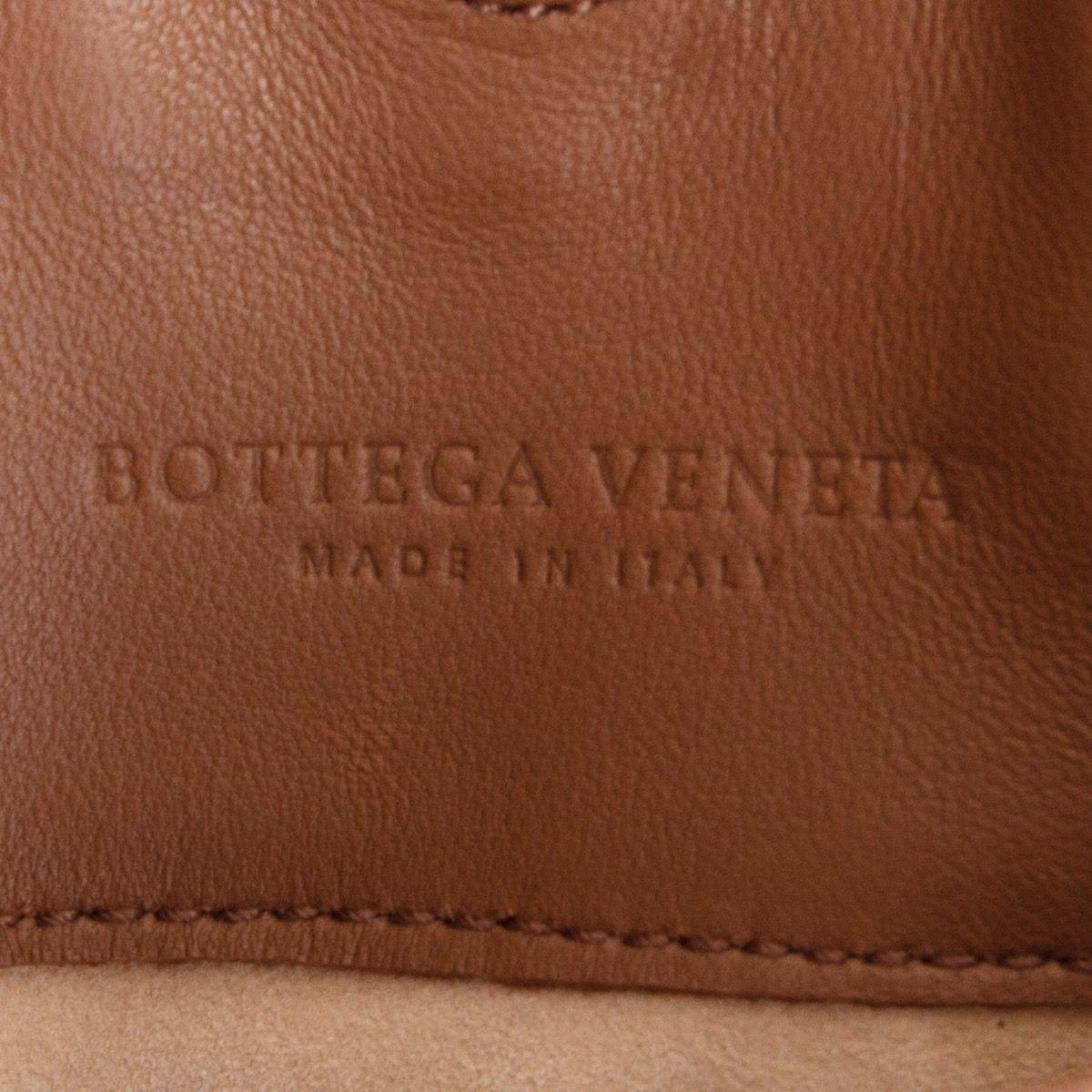 Women's BOTTEGA VENETA brown matte CROCODILE CAMPANA MEDIUM Hobo Shoulder Bag