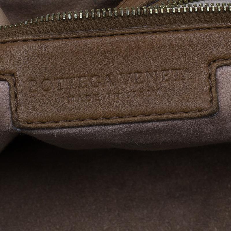 Bottega Veneta Brown Nappa Leather Intrecciato Large Chain Veneta Hobo 9