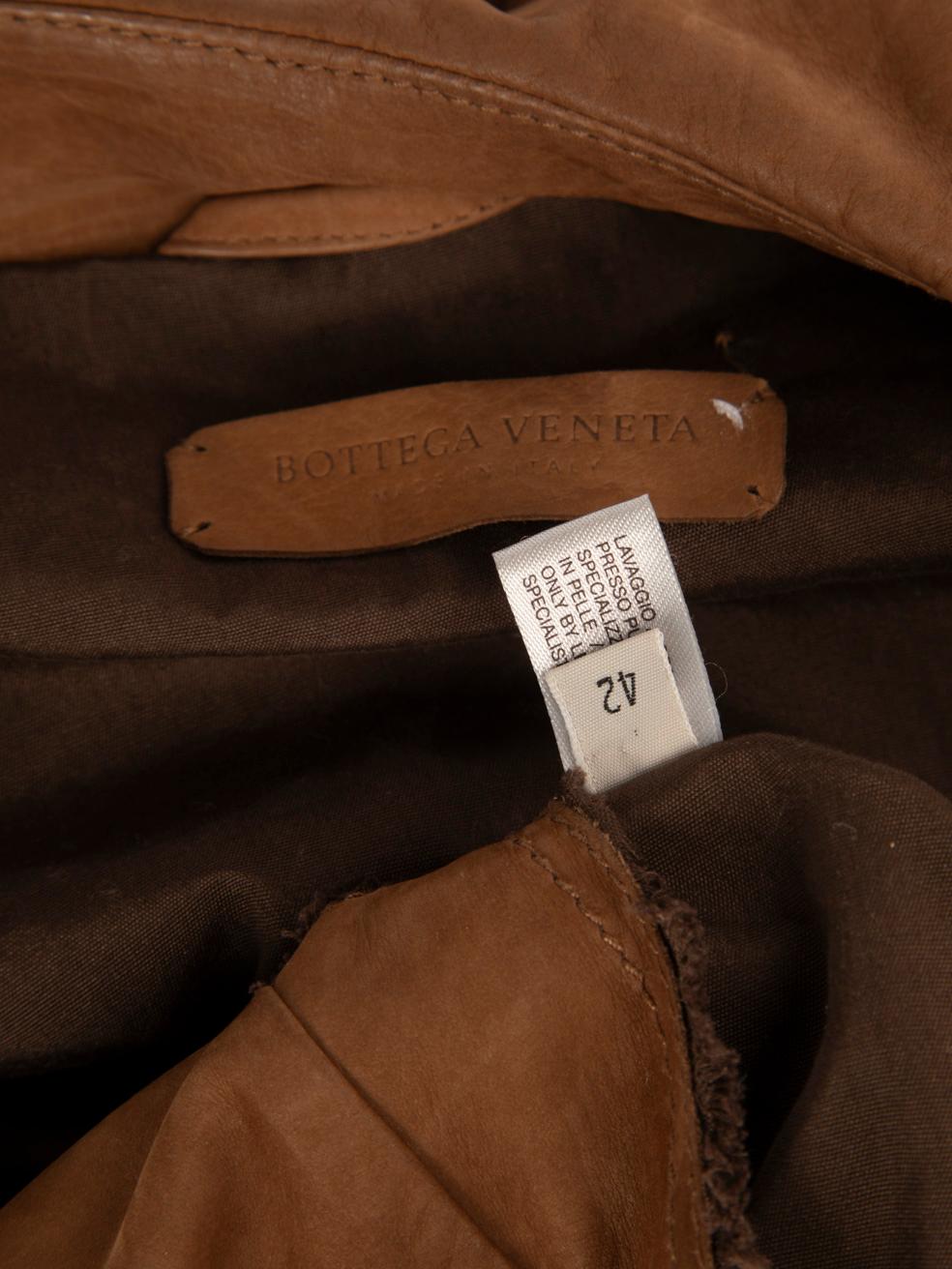 Bottega Veneta Brown Nubuck Leather Trench Coat Size M 6