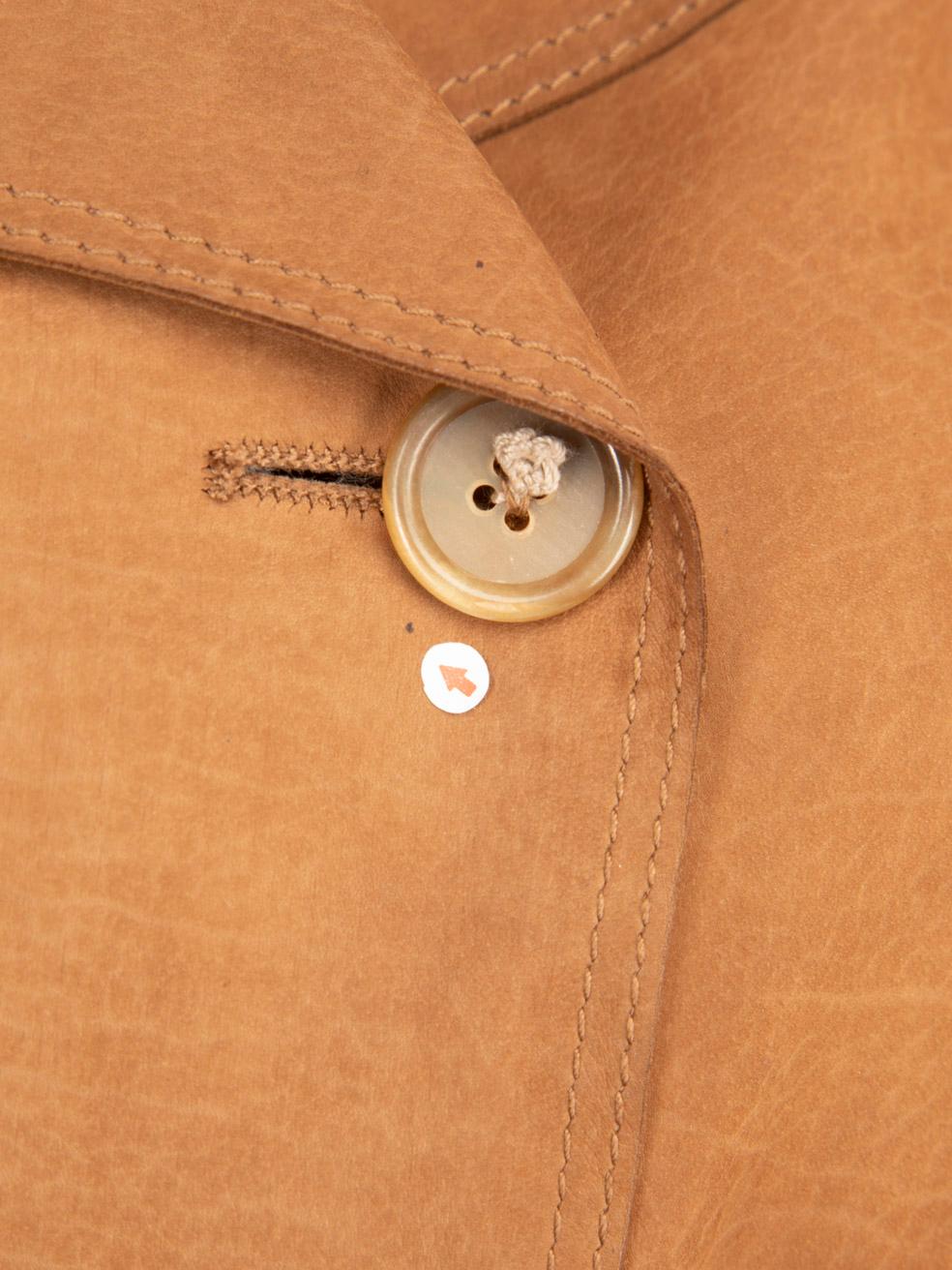 Women's Bottega Veneta Brown Nubuck Leather Trench Coat Size M