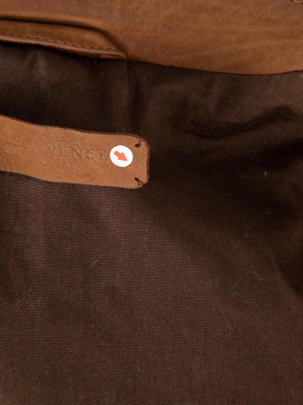 Bottega Veneta Brown Nubuck Leather Trench Coat Size M 5