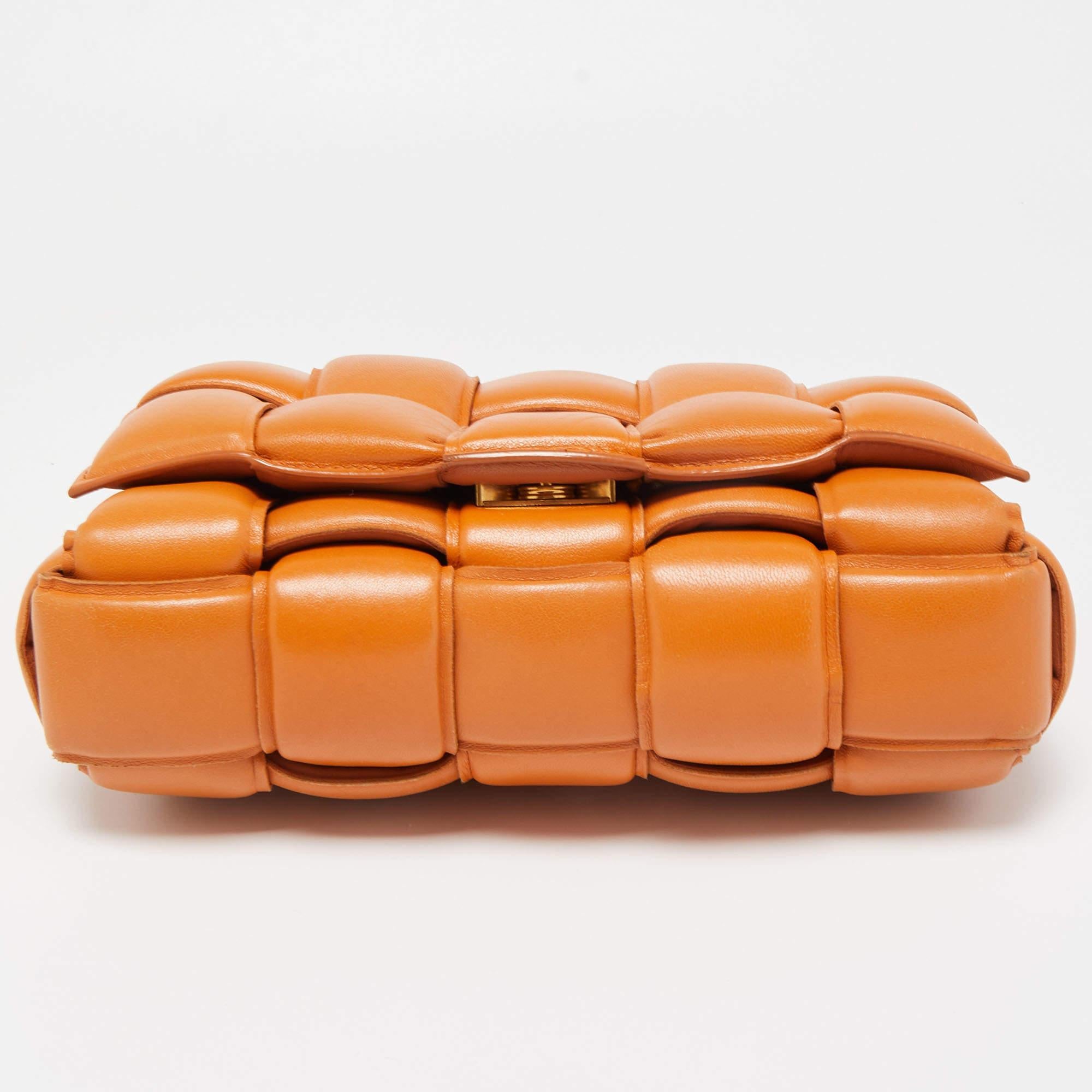 Bottega Veneta Brown Padded Leather Chain Cassette Shoulder Bag 6