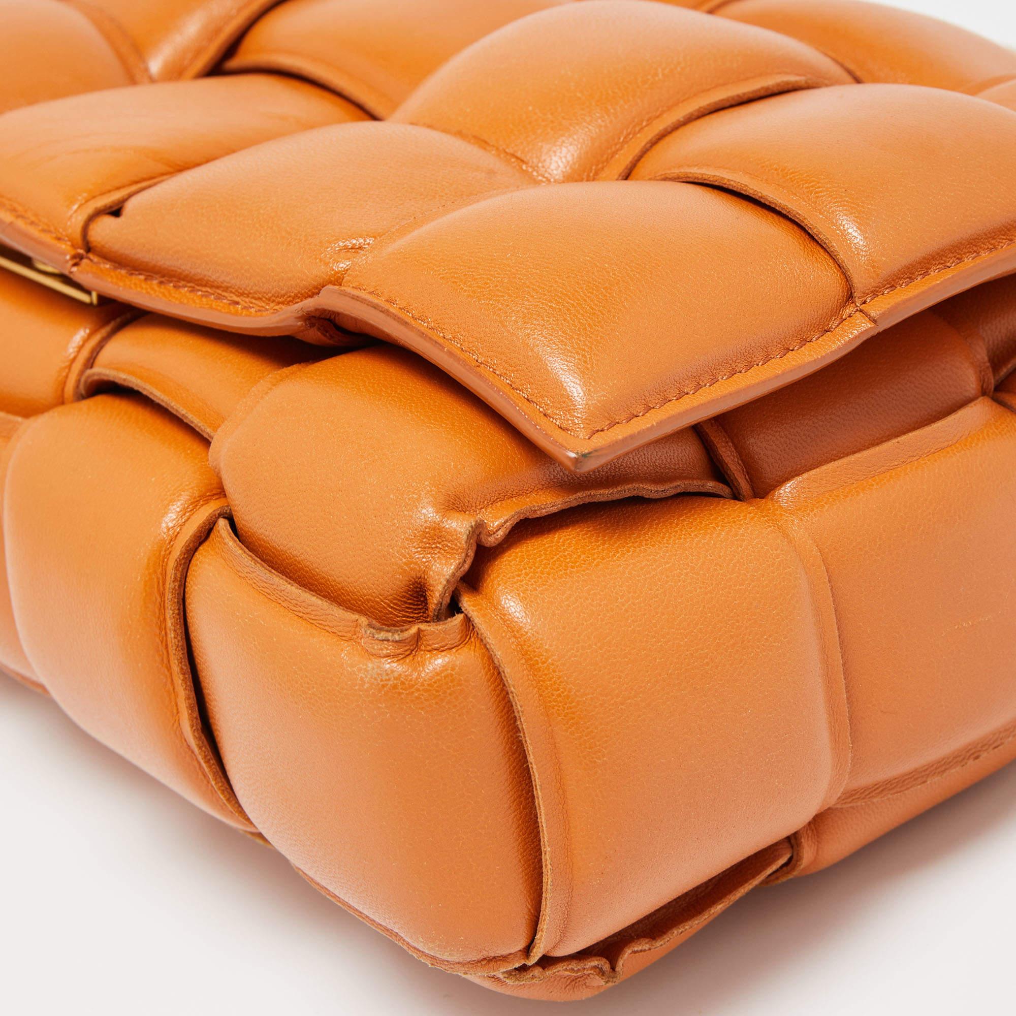 Bottega Veneta Brown Padded Leather Chain Cassette Shoulder Bag 1
