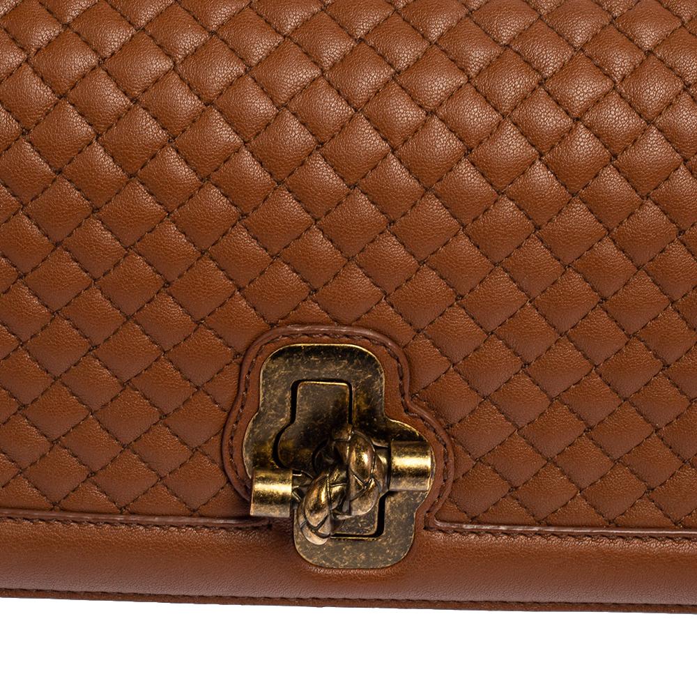 Bottega Veneta Brown Quilted Leather Olimpia Knot Shoulder Bag 6