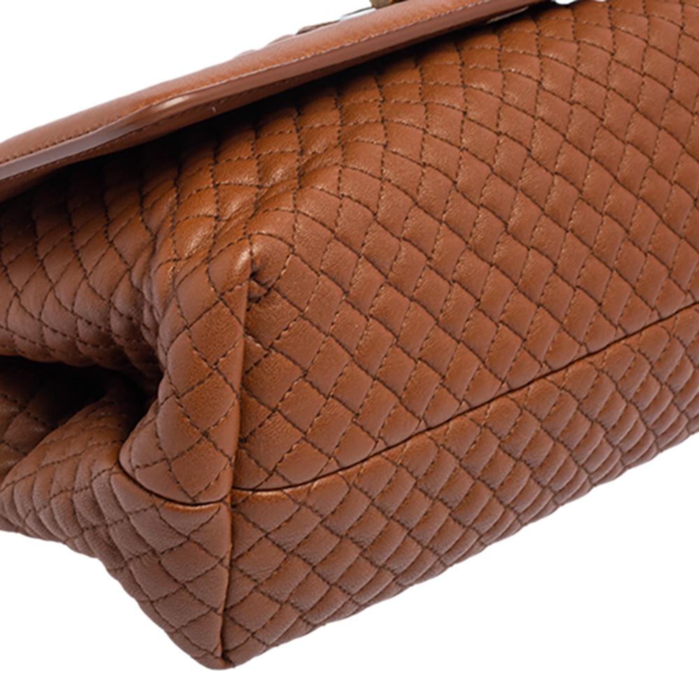 Bottega Veneta Brown Quilted Leather Olimpia Knot Shoulder Bag 8
