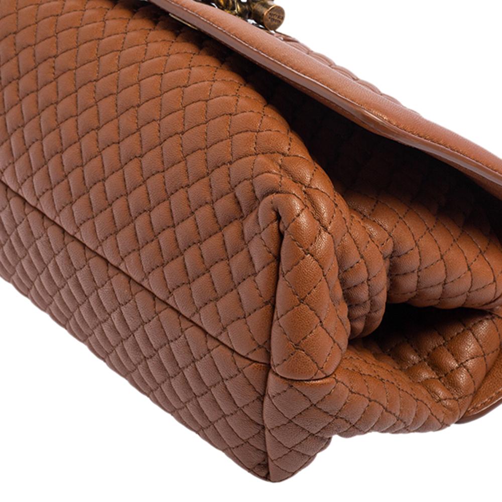 Bottega Veneta Brown Quilted Leather Olimpia Knot Shoulder Bag 9
