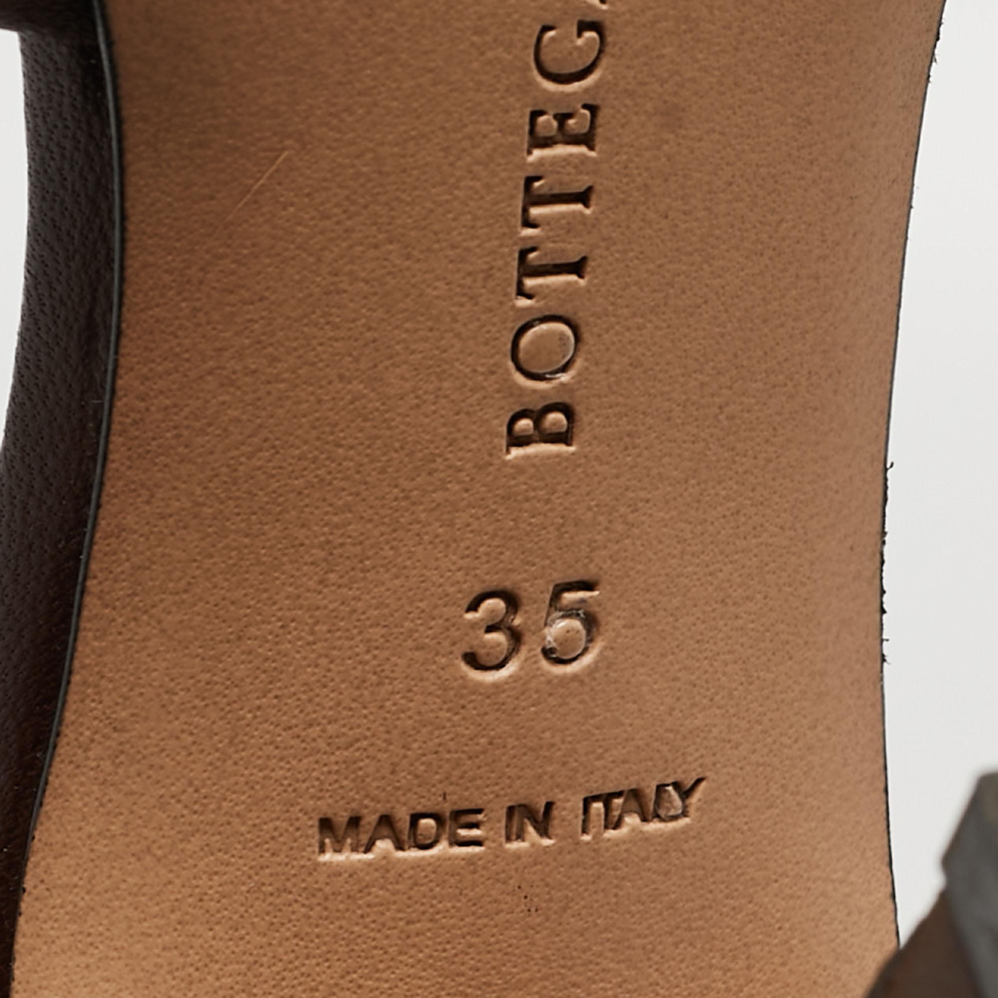 Bottega Veneta Brown Quilted Leather Slide Sandals Size 35 2