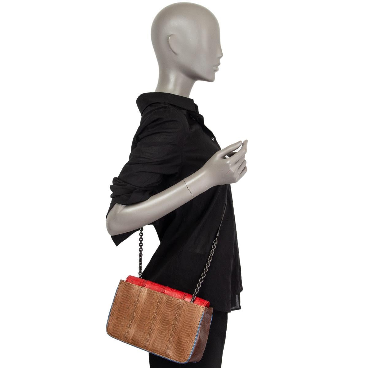 Women's BOTTEGA VENETA brown red blue TRI COLOR AYERS Shoulder Bag For Sale